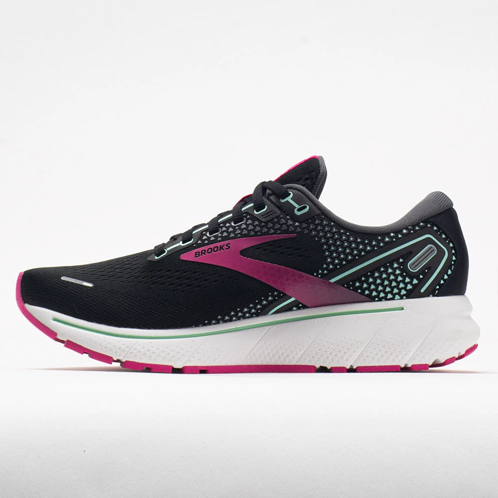 Brooks Ghost 14 Women's Black/Pink/Yucca 2 Brooks Ghost 14 Women's Black/Pink/Yucca - Image 2