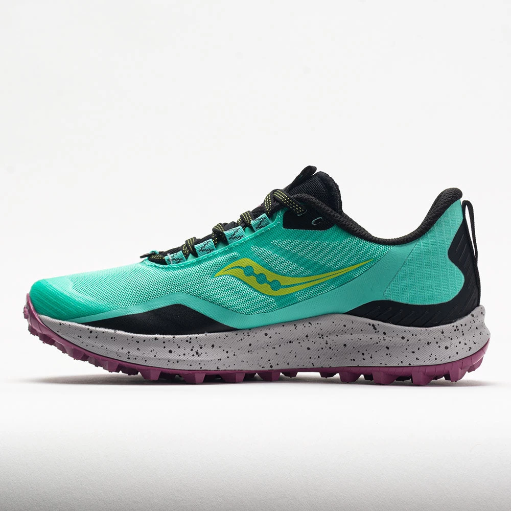 Saucony Peregrine 12 Women's Cool Mint/Acid 2 Saucony Peregrine 12 Women's Cool Mint/Acid - Image 2