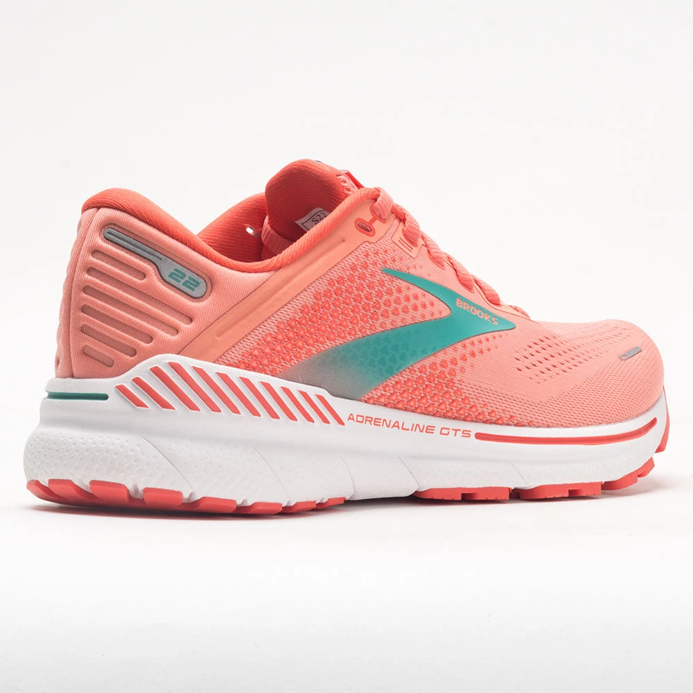 Brooks Adrenaline GTS 22 Women's Coral/Latigo Bay/White 6 Brooks Adrenaline GTS 22 Women's Coral/Latigo Bay/White - Image 6