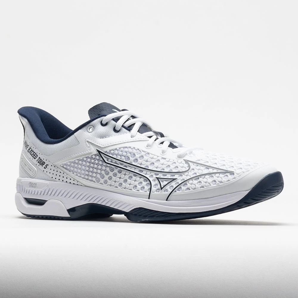 Mizuno Wave Exceed Tour 5 AC Men's White/Dress Blue 5 Mizuno Wave Exceed Tour 5 AC Men's White/Dress Blue - Image 5