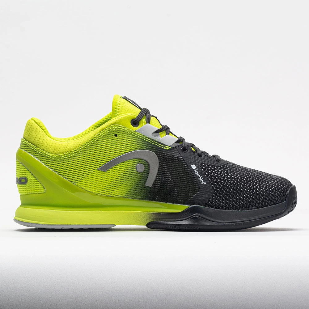 HEAD Sprint Pro 3.0 SuperFabric Men's Black/ Lime 1 HEAD Sprint Pro 3.0 SuperFabric Men's Black/ Lime