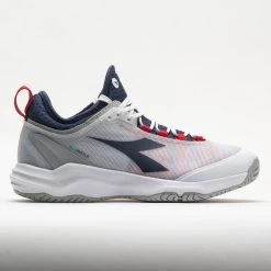 Diadora Blushield Fly 4+ Men's White/Blue Corsair/Fiery Red