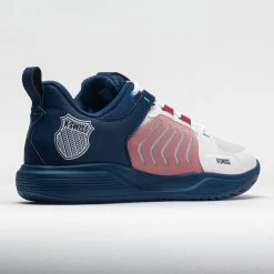 K-Swiss Ultrashot Team Men's Blanc De Blanc/Blue Opal/Lollipop -On Running Store 117119 6