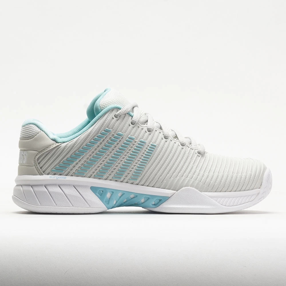 K-Swiss Hypercourt Express 2 Women's Vaporous Gray/White/Blue Glow 1 K-Swiss Hypercourt Express 2 Women's Vaporous Gray/White/Blue Glow