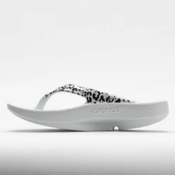 OOFOS OOlala Limited Women's White/Black Leopard -On Running Store 570571 2