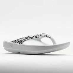 OOFOS OOlala Limited Women's White/Black Leopard -On Running Store 570571 5