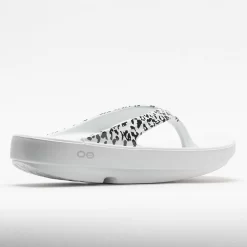 OOFOS OOlala Limited Women's White/Black Leopard -On Running Store 570571 6