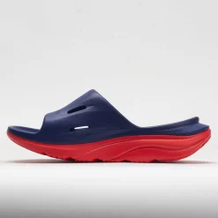 HOKA Ora Slide 3 Unisex Bellwether Blue/Red Alert -On Running Store 570614 1
