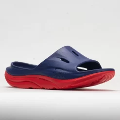 HOKA Ora Slide 3 Unisex Bellwether Blue/Red Alert -On Running Store 570614 5