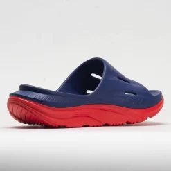 HOKA Ora Slide 3 Unisex Bellwether Blue/Red Alert -On Running Store 570614 6